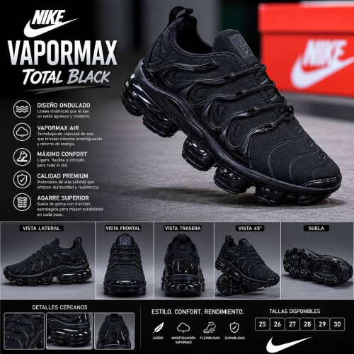 Vapor Máx Negro Total 