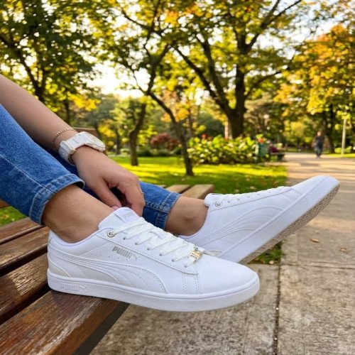 Puma Blanco plata 